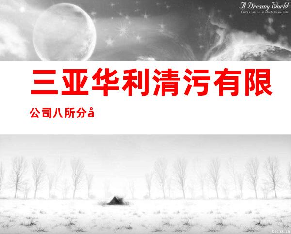三亚华利清污有限公司八所分公司