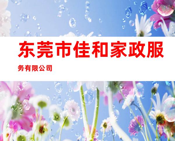 东莞市佳和家政服务有限公司
