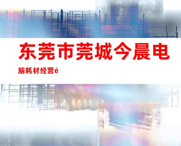 东莞市莞城今晨电脑耗材经营部