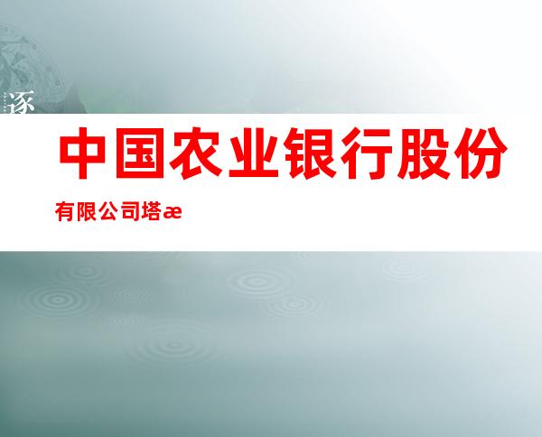 中国农业银行股份有限公司塔河支行
