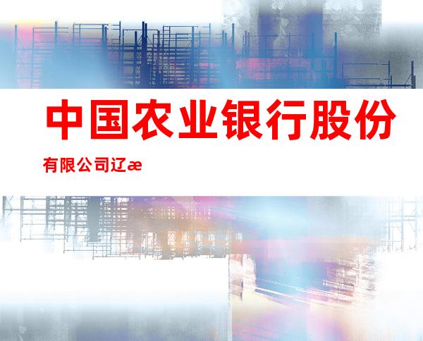 中国农业银行股份有限公司辽源康宁支行