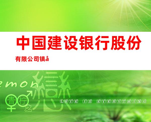 中国建设银行股份有限公司镇宁支行