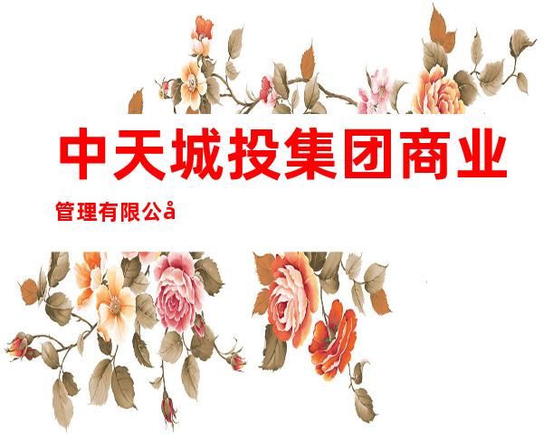 中天城投集团商业管理有限公司