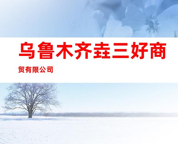 乌鲁木齐垚三好商贸有限公司