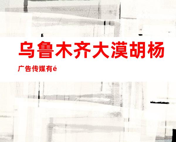 乌鲁木齐大漠胡杨广告传媒有限公司
