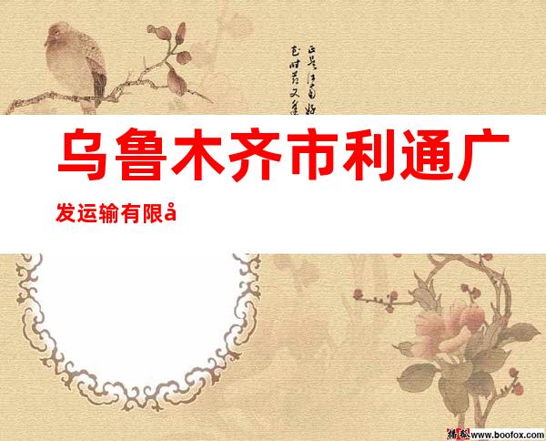 乌鲁木齐市利通广发运输有限公司