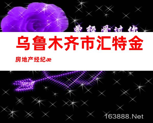 乌鲁木齐市汇特金房地产经纪有限公司