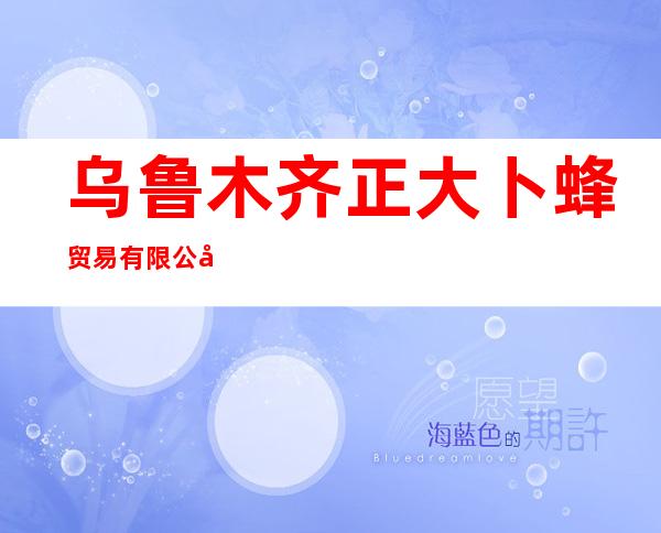 乌鲁木齐正大卜蜂贸易有限公司
