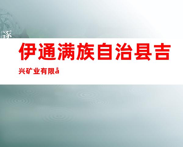 伊通满族自治县吉兴矿业有限公司