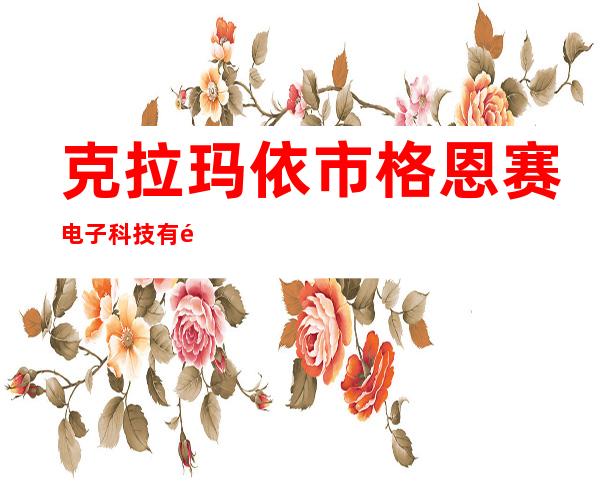 克拉玛依市格恩赛电子科技有限公司