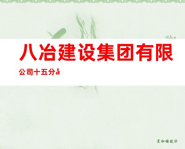 八冶建设集团有限公司十五分公司