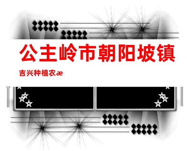公主岭市朝阳坡镇吉兴种植农机作业服务农民专业合作社