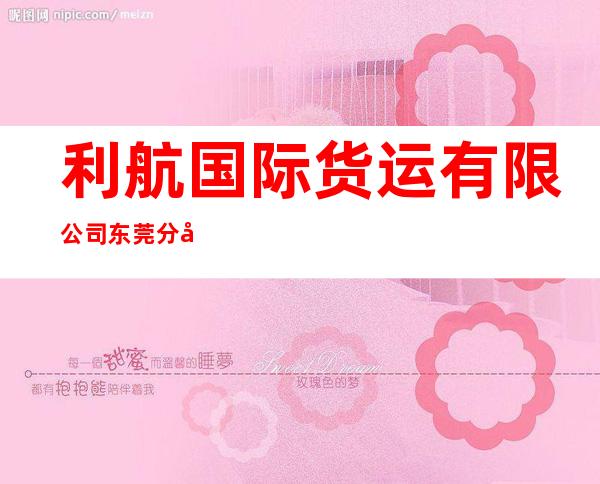 利航国际货运有限公司东莞分公司