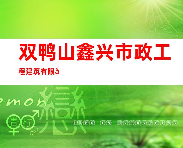 双鸭山鑫兴市政工程建筑有限公司