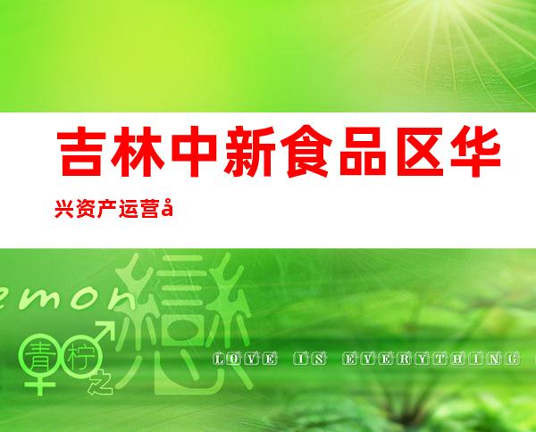 吉林中新食品区华兴资产运营开发管理有限公司吉林市分公司
