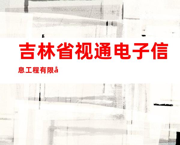 吉林省视通电子信息工程有限公司