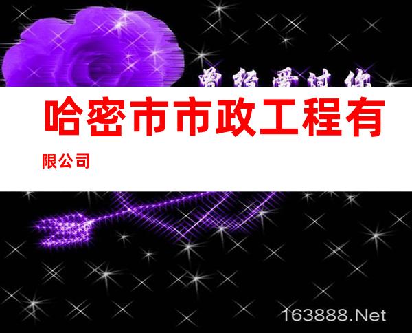 哈密市市政工程有限公司