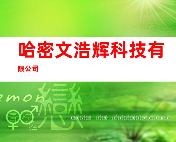 哈密文浩辉科技有限公司