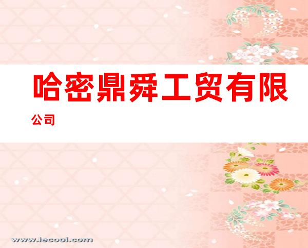 哈密鼎舜工贸有限公司