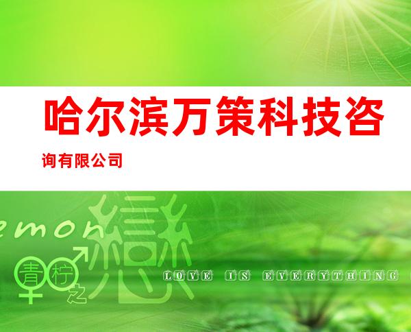 哈尔滨万策科技咨询有限公司