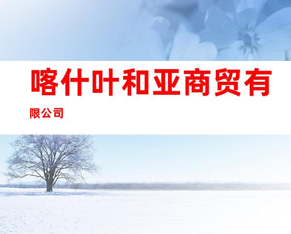 喀什叶和亚商贸有限公司