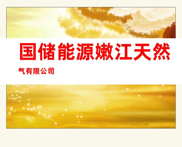 国储能源嫩江天然气有限公司