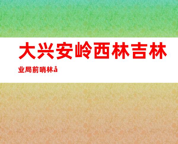 大兴安岭西林吉林业局前哨林场