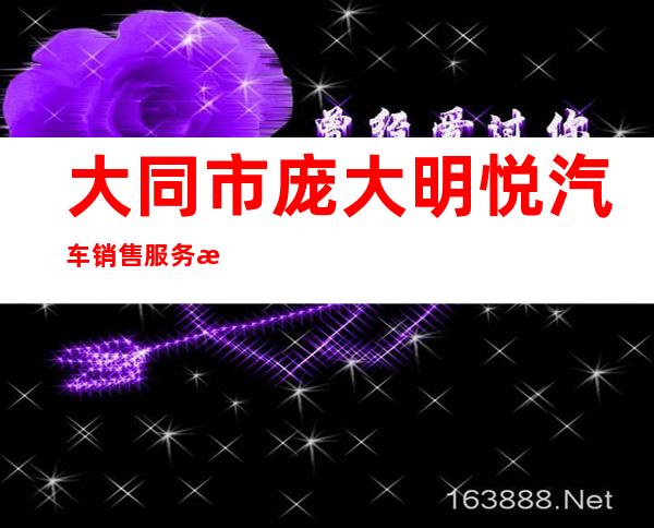 大同市庞大明悦汽车销售服务有限公司