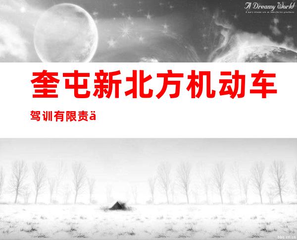 奎屯新北方机动车驾训有限责任公司