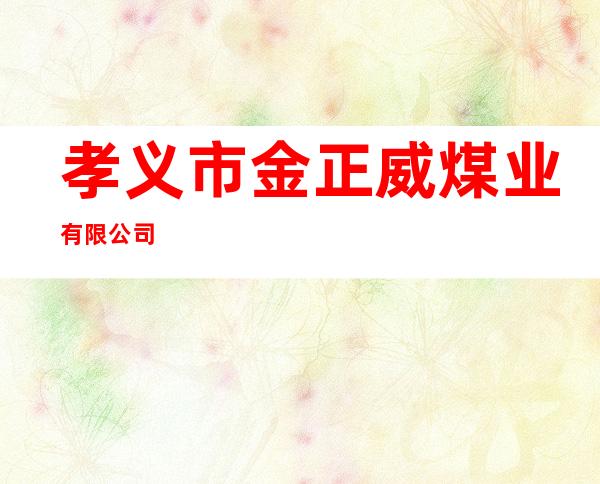 孝义市金正威煤业有限公司