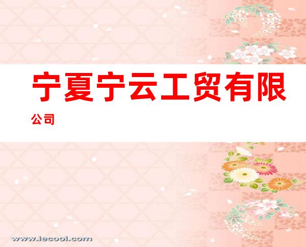 宁夏宁云工贸有限公司