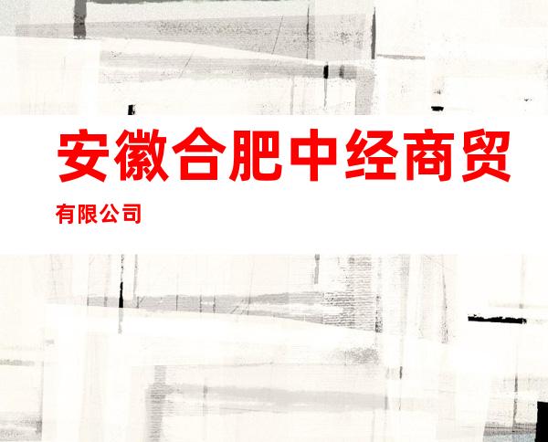 安徽合肥中经商贸有限公司