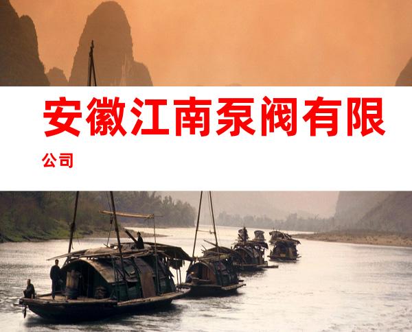 安徽江南泵阀有限公司