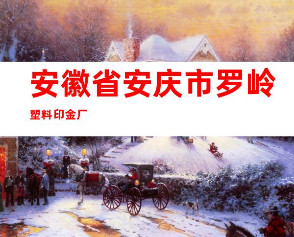 安徽省安庆市罗岭塑料印金厂
