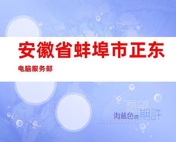 安徽省蚌埠市正东电脑服务部