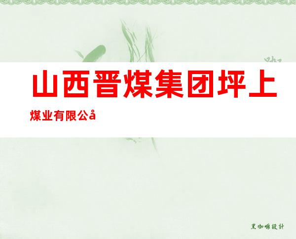 山西晋煤集团坪上煤业有限公司
