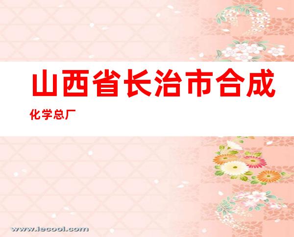 山西省长治市合成化学总厂