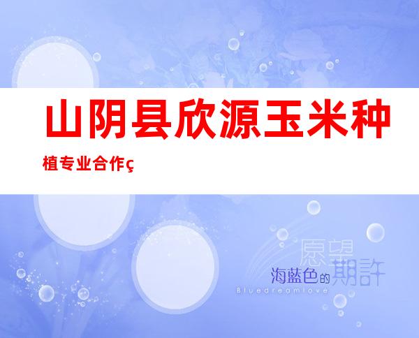 山阴县欣源玉米种植专业合作社