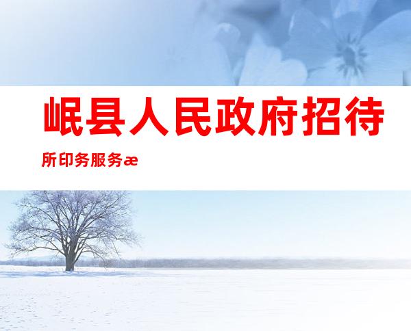 岷县人民政府招待所印务服务有限公司