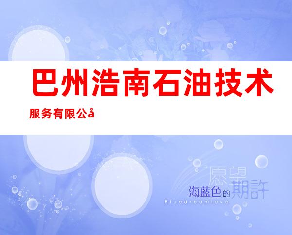 巴州浩南石油技术服务有限公司