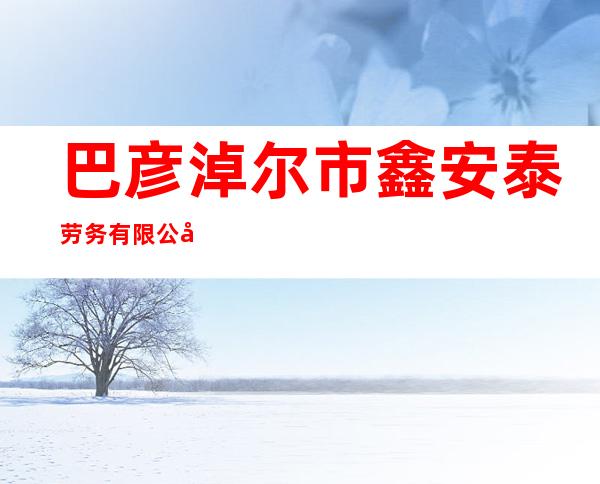巴彦淖尔市鑫安泰劳务有限公司