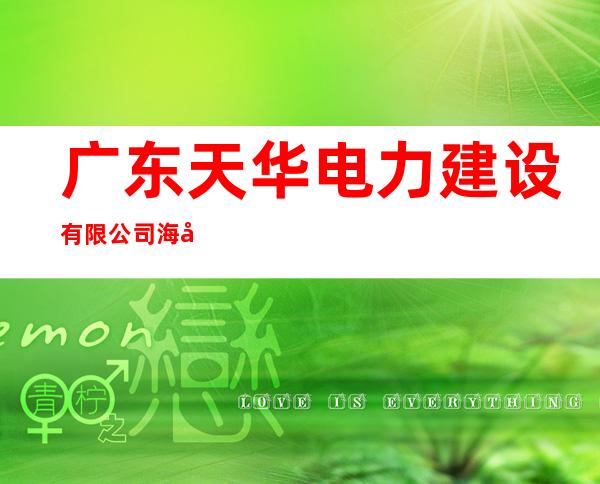 广东天华电力建设有限公司海南分公司