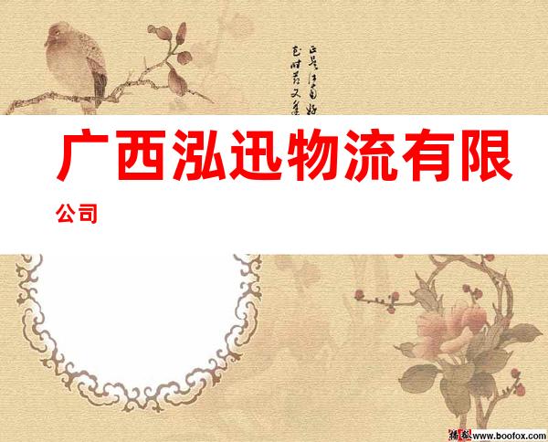 广西泓迅物流有限公司