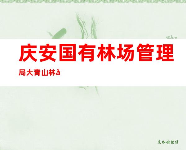 庆安国有林场管理局大青山林场