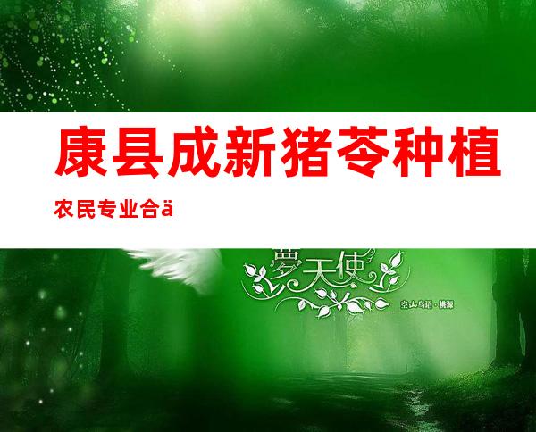 康县成新猪苓种植农民专业合作社