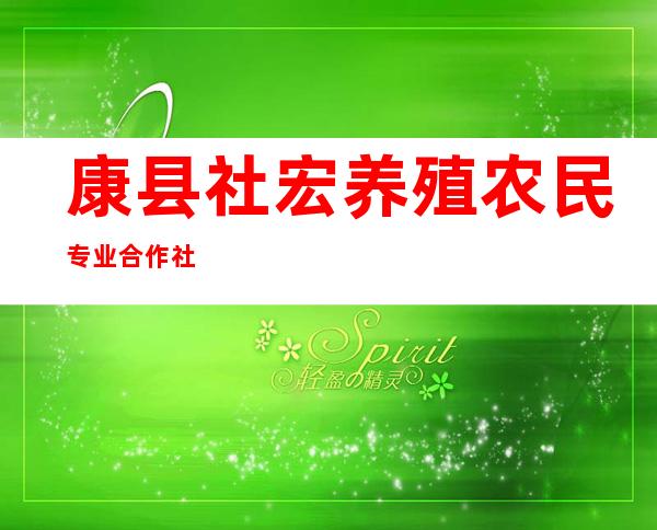 康县社宏养殖农民专业合作社