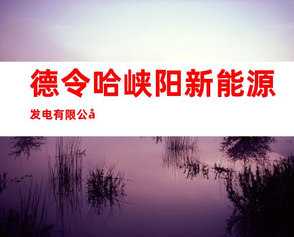 德令哈峡阳新能源发电有限公司