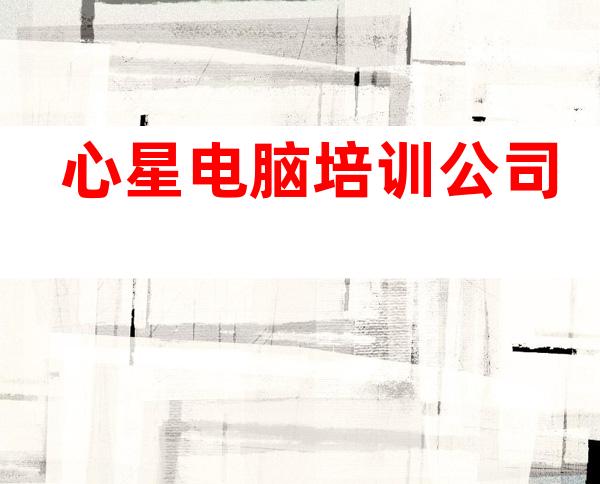 心星电脑培训公司