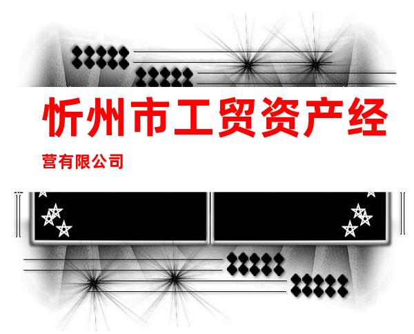 忻州市工贸资产经营有限公司