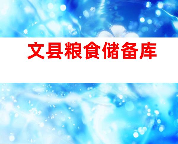 文县粮食储备库